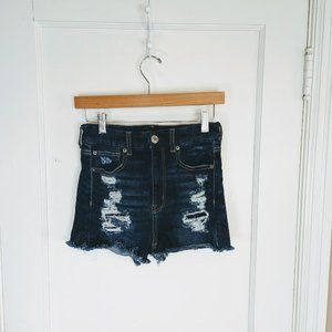 American Eagle Curvy Hi-Rise Shortie cutoff denim shorts - Size 2
